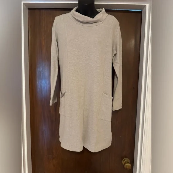 Purejill Soft Touch Cotton Taupe Dress - Size SP - 35” in Length - Picture 1 of 4